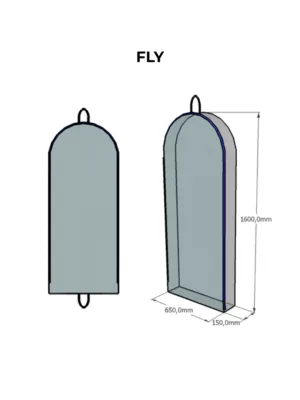 Custom garment bag with screen printed logo