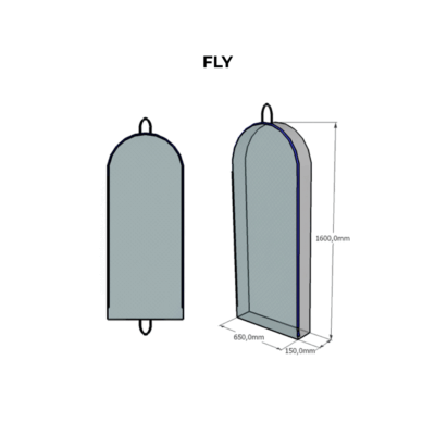 Custom garment bag with screen printed logo