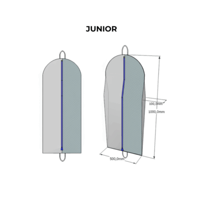 Custom garment bag with screen printed logo