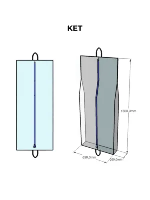 KET (3) Custom garment bag with screen printed logo