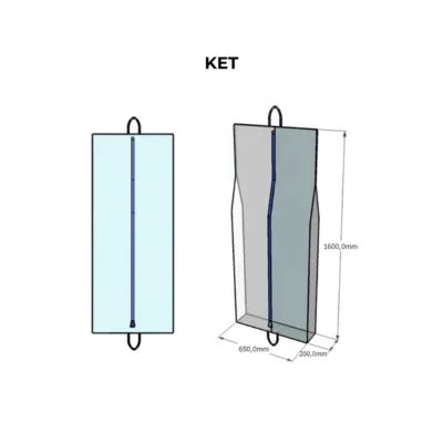 Custom garment bag with screen printed logo