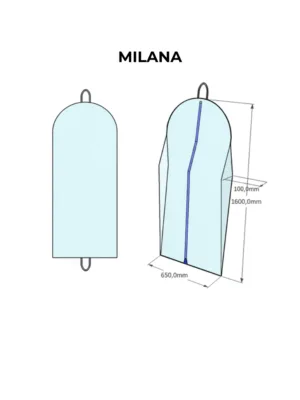 Custom garment bag with screen printed logo