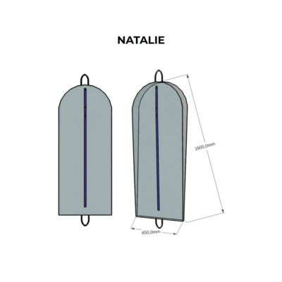 Custom garment bag with screen printed logo