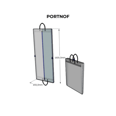 Custom garment bag with screen printed logo