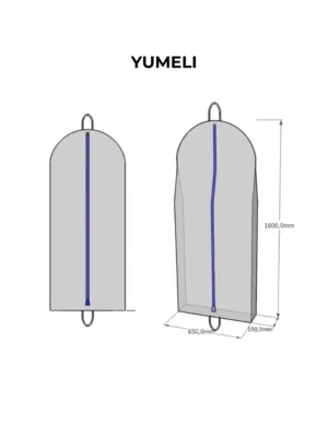 Custom garment bag with screen printed logo