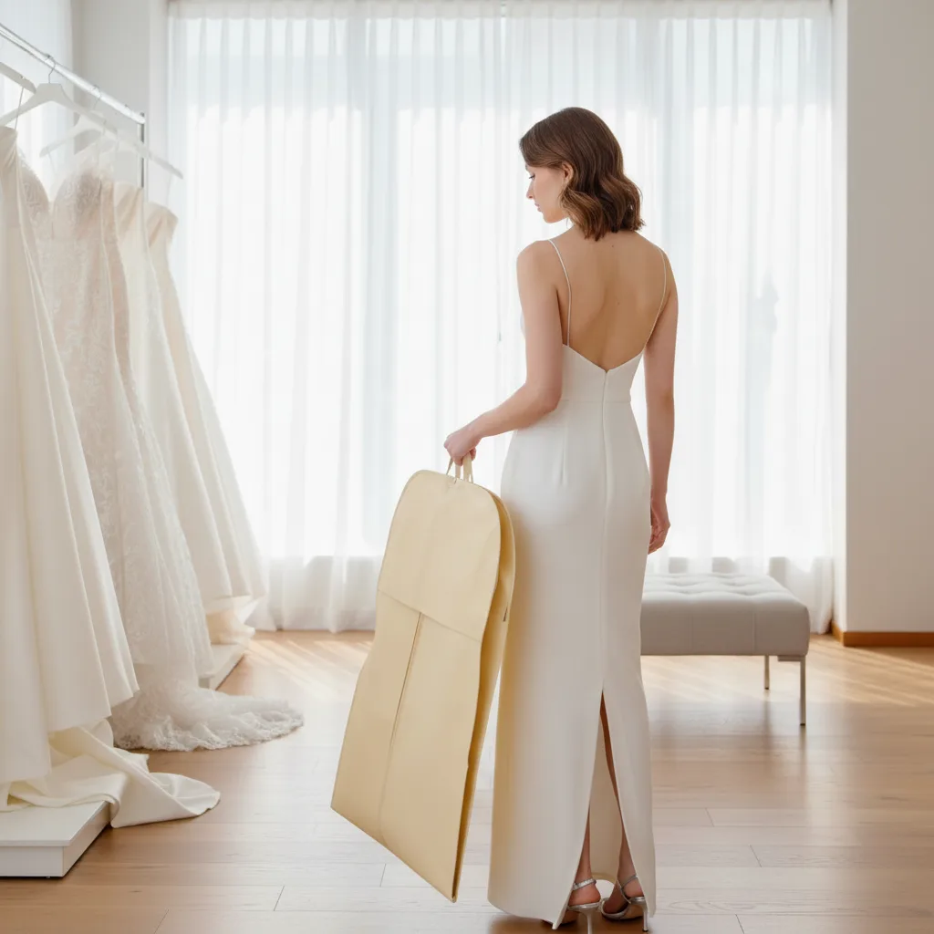 Custom garment bag with screen printed logo